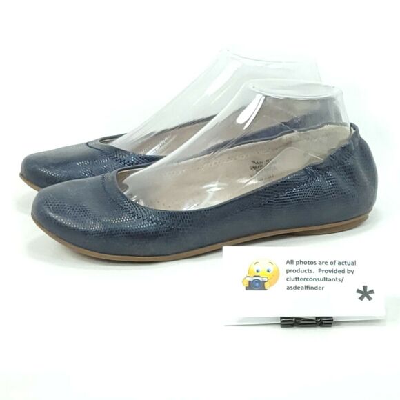 LL Bean Slip On Casual Lizard Print Ballet Flats Shoe Womens Size 7 290425 Black - Picture 1 of 8